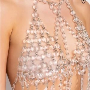 Warrior jeweled Bra Body Chain